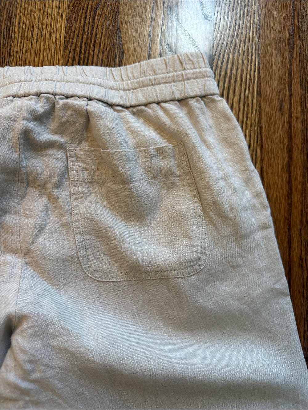 Talbot Ladies’ Lightweight Linen-Blend Drawstring Pants — Cream - Picture 5 of 5